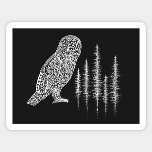 Owl Forest Sticker